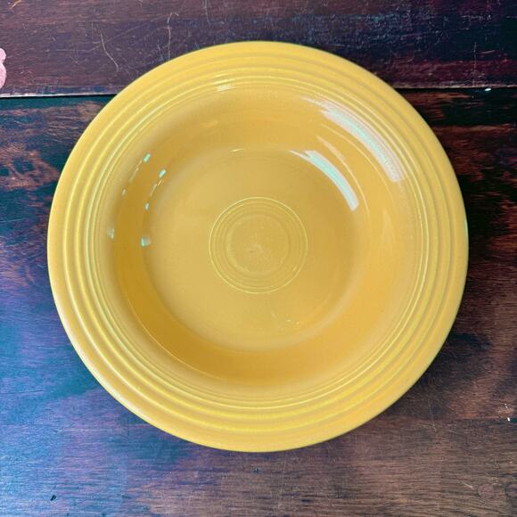 Fiesta Fiestaware vintage Yellow Deep Plate‎ Soup Plate Rimmed Bowl - Picture 1 of 7